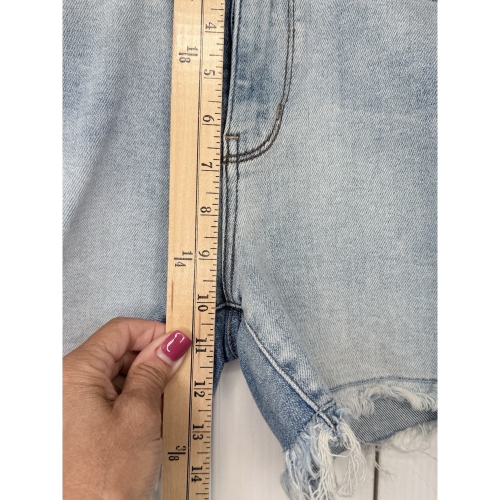Judy Blue Denim Shorts Women Size S Small Light Wash Distressed Frayed Cutoff - Picture 9 of 12